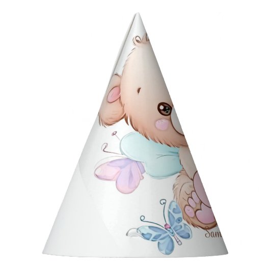 Beer en vlinders Gepersonaliseerd Partij Pet Feesthoedjes (Links)