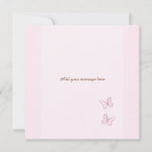 Beer en vlinders gepersonaliseerde bedankkaart (Achterkant)