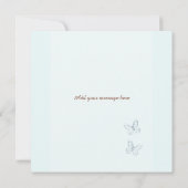 Beer en vlinders gepersonaliseerde bedankkaart (Achterkant)