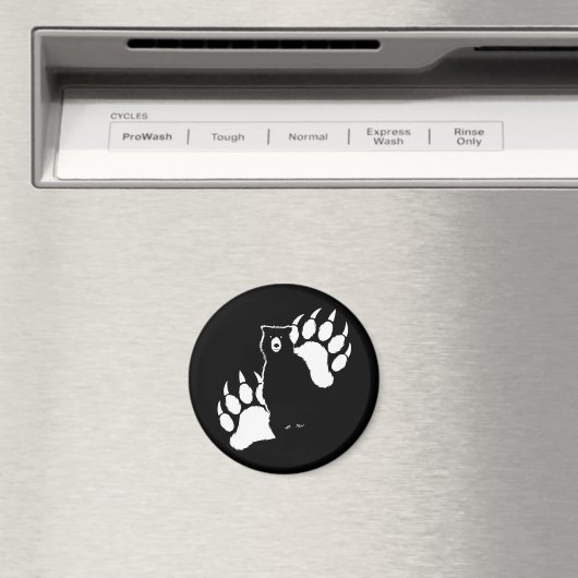 Beer en voetafdruk grafisch ontwerp magneet (Insitu (Vaatwasser))