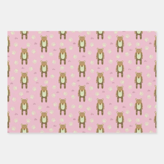 Beer en vrienden verpakken papier inpakpapier vel (Voorkant)