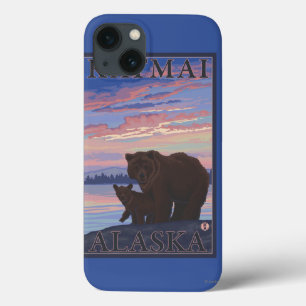 Beer en welp - Katmai, Alaska Case-Mate iPhone Case