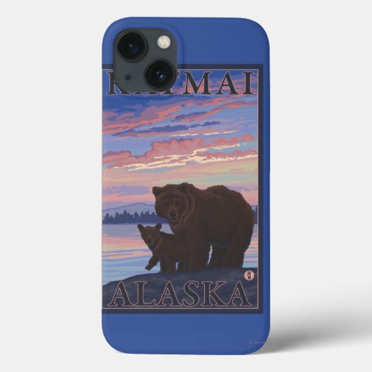 Beer en welp - Katmai, Alaska Case-Mate iPhone Case (Achterkant)