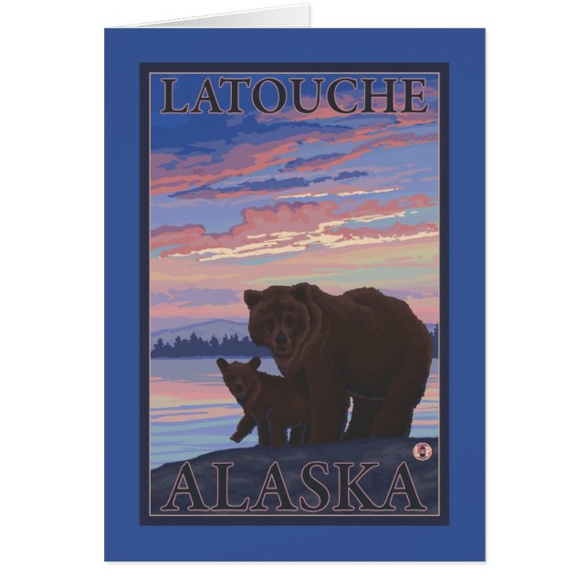 Beer en welp - Latouche, Alaska (Voorkant)
