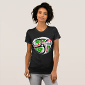Beer- en zalmontwerp t-shirt (Voorkant volledig)
