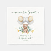 Beer Eucalyptus Botanisch Baby shower Papier Servet (Voorkant)
