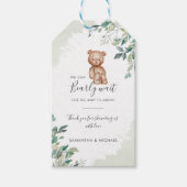 Beer Eucalyptus laat Baby shower van paren Cadeaulabel (Voorkant)