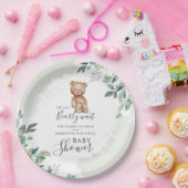 Beer Eucalyptus laat Baby shower van paren Papieren Bordje (Feest)