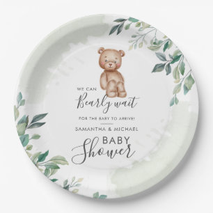 Beer Eucalyptus laat Baby shower van paren Papieren Bordje