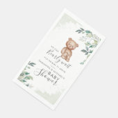 Beer Eucalyptus laat Baby shower van paren Servet (Hoek)