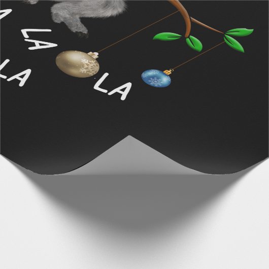 Beer Fa la Koala Cute Koala in Kerstmis Cadeaupapier (Hoek)