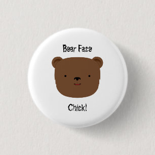 Beer Face Chick Ronde Button 3,2 Cm