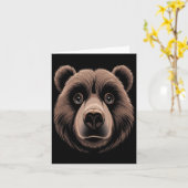 Beer Face Halloween Kostuum Bruin Beer Dier Kinder Kaart (Gele Bloem)