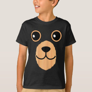 Beer Face Halloween Kostuum Bruin Beer Dier Kinder T-shirt