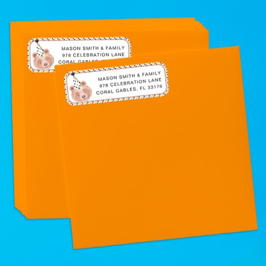 Beer Face Return-adreslabel – "Party Animal" Naamplaatje