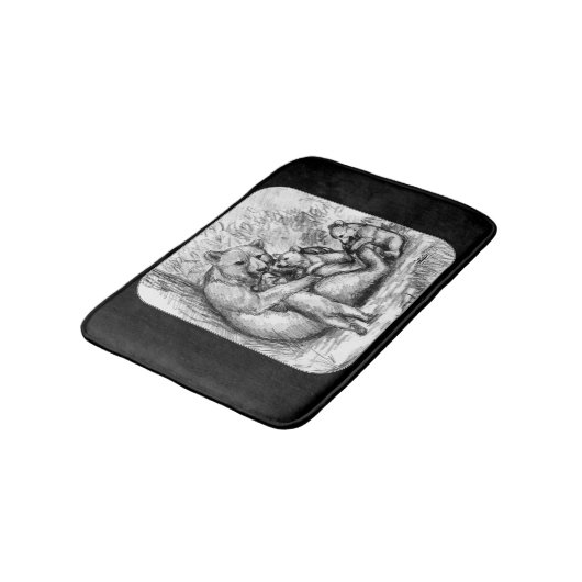 Beer Familie Badmat (Gekanteld)