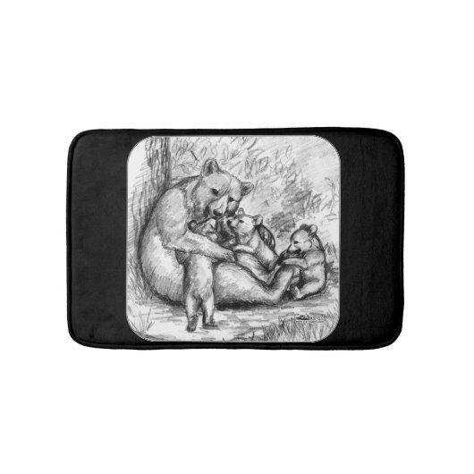 Beer Familie Badmat (Voorkant)