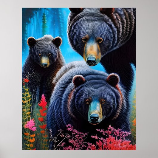 Beer familie collage poster (Voorkant)