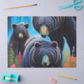 Beer familie collage tissuepapier (Craft)