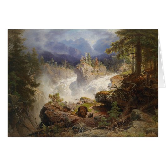 Beer Familie door Georg Saal 1859 Kunst (Voorkant Horizontaal)