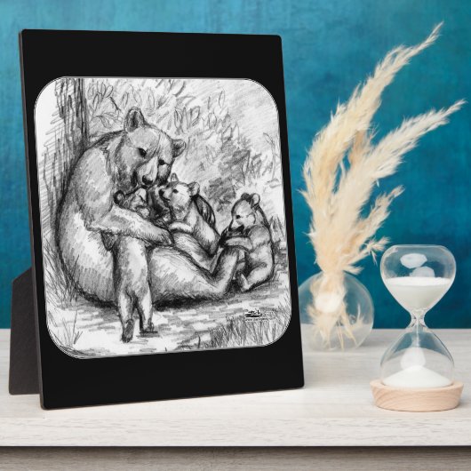 Beer Familie Fotoplaat (Zijkant)