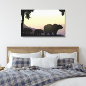 Beer familie Grizzly Canvas Afdruk (Insitu (Slaapkamer))