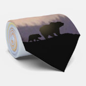 Beer familie Grizzly Stropdas (Opgerold)