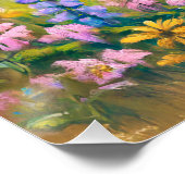 Beer Familie in Mountain Meadow Pastel Chalk Drawi Perfect Poster (Hoek)