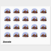 Beer familie Kerst stickers (Vel)