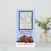 Beer familie Kerstkaart Verticaal (Staand voorkant)