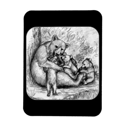 Beer Familie Magneet (Verticaal)