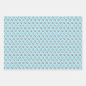 Beer familie Merry Kerstblauw rood Inpakpapier Vel (Voorkant 3)