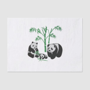 Beer familie Panda Tissuepapier