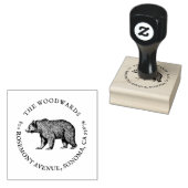 Beer familienaam retouradres rubberstempel (Gestempeld)