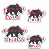 Beer familienamen sticker (Voorkant)