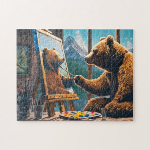 Beer Fan Art Fantasy Fotopuzzels Bruin Beer Kunst Legpuzzel