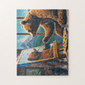 Beer Fan Art Fantasy Fotopuzzels Bruin Beer Kunst Legpuzzel (Verticaal)