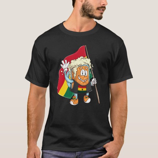 Beer fan of Ghana T-shirt (Voorkant)
