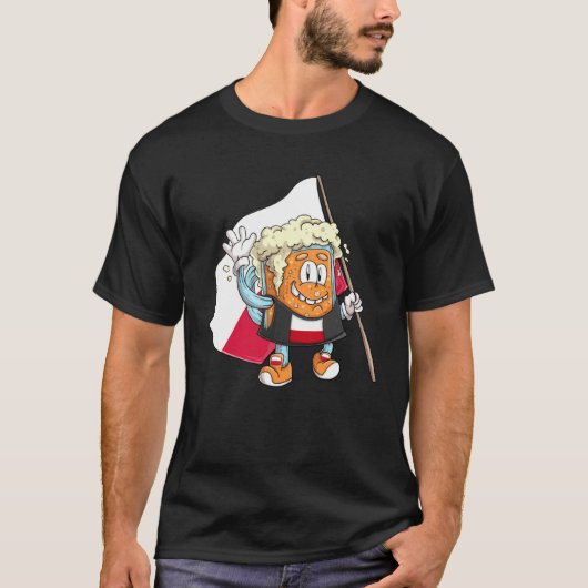 Beer fan of Poland T-shirt (Voorkant)
