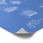 Beer Faucet 1876 Patent Art Blueprint Poster (Hoek)