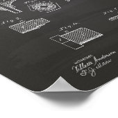 Beer Faucet 1876 Patent Art Chalkboard Poster (Hoek)