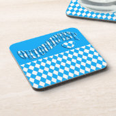 Beer Festival Bavarian Flag Pattern Oktoberfest Bier Onderzetter (Linkerzijde)