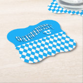 Beer Festival Bavarian Flag Pattern Oktoberfest Kartonnen Onderzetters (Gekanteld)