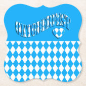 Beer Festival Bavarian Flag Pattern Oktoberfest Kartonnen Onderzetters (Voorkant)