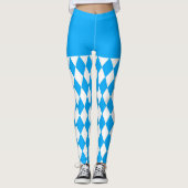 Beer Festival Bavarian Flag Pattern Oktoberfest Leggings (Voorkant)