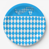 Beer Festival Bavarian Flag Pattern Oktoberfest Pa Papieren Bordje (Voorkant)