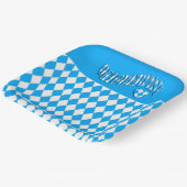 Beer Festival Bavarian Flag Pattern Oktoberfest Papieren Bordje (Gebogen)