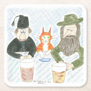 Beer Festival folk, inclusief katten Kartonnen Onderzetters
