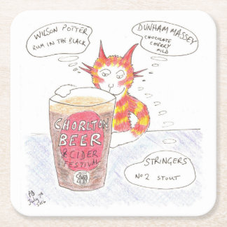 Beer festival, Undecisions Cat, bier Mat Kartonnen Onderzetters