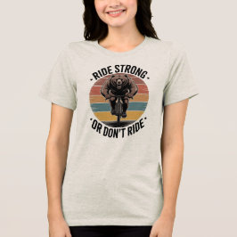 Beer Fiets Vintage Zonsondergang Fietser Design Tri-Blend Shirt